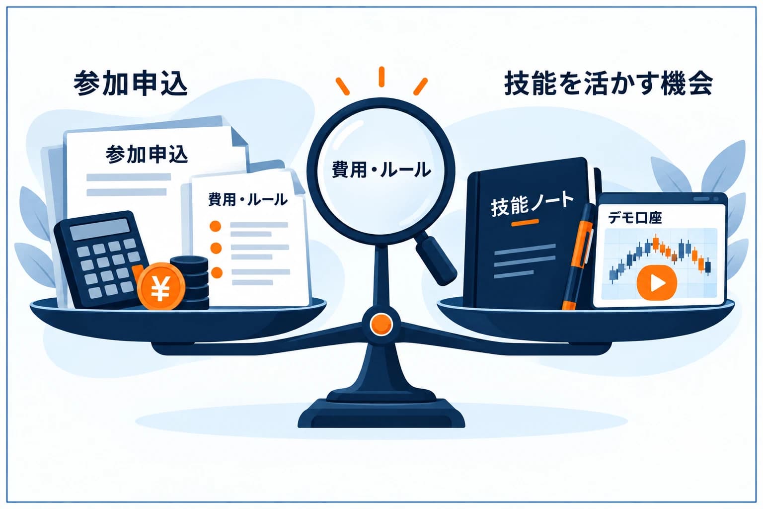 プロップファームは「やめとけ」？の図解：注意点と利点を天秤にかけ、冷静に見極める