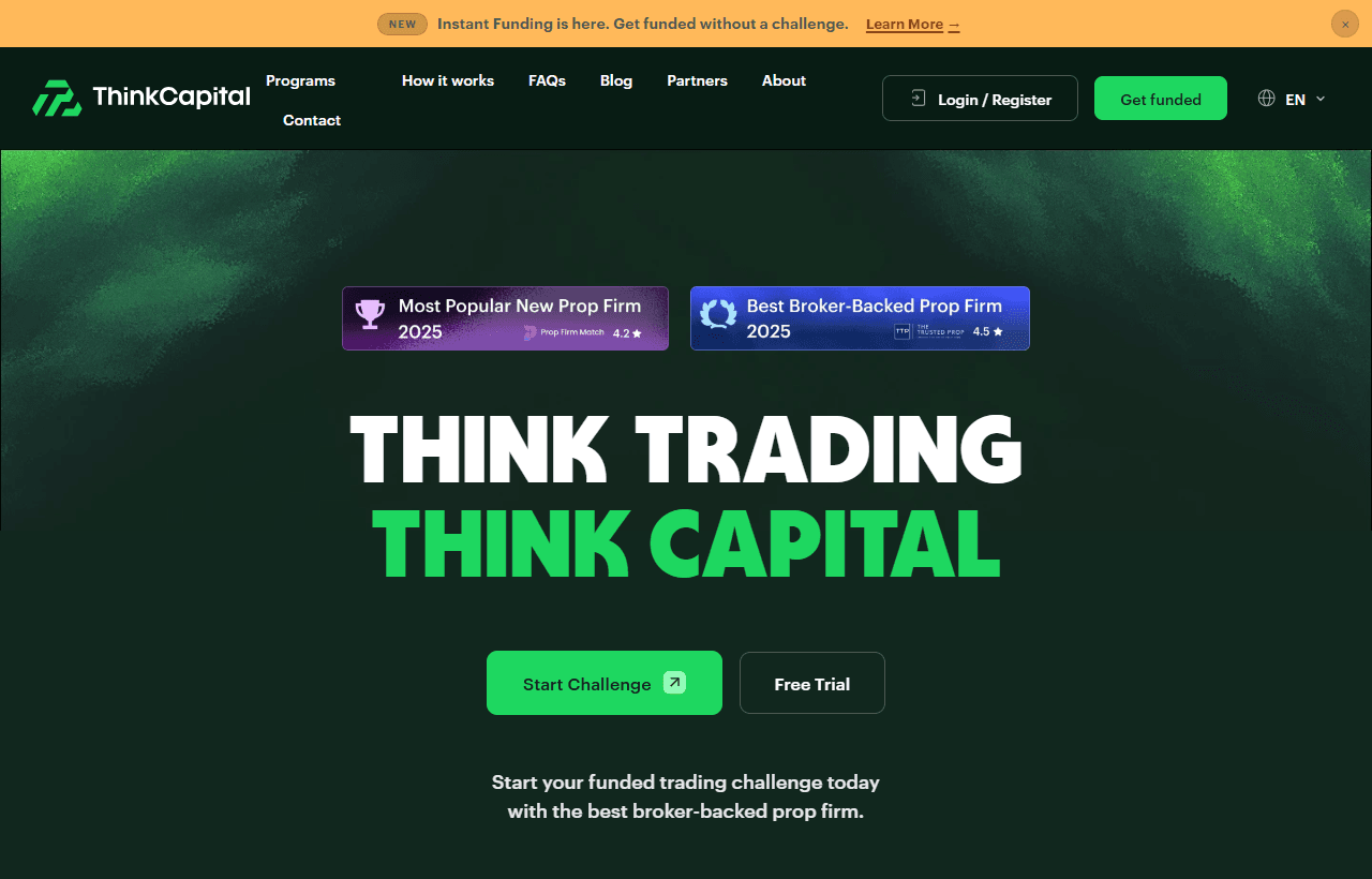 ThinkCapital公式サイトのトップページ