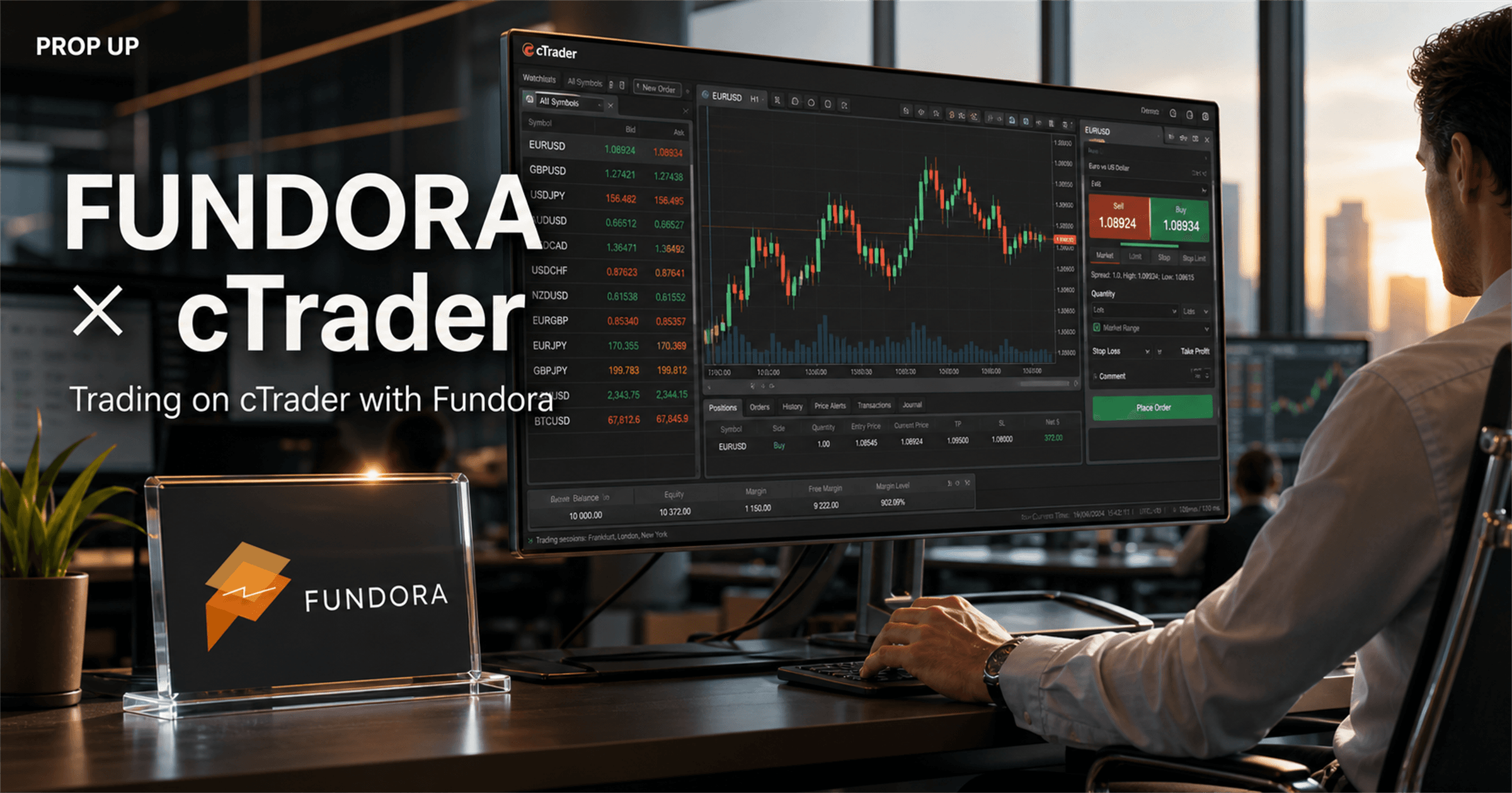 FundoraのcTraderとは？プロップでの使い方とMT4/MT5との違い